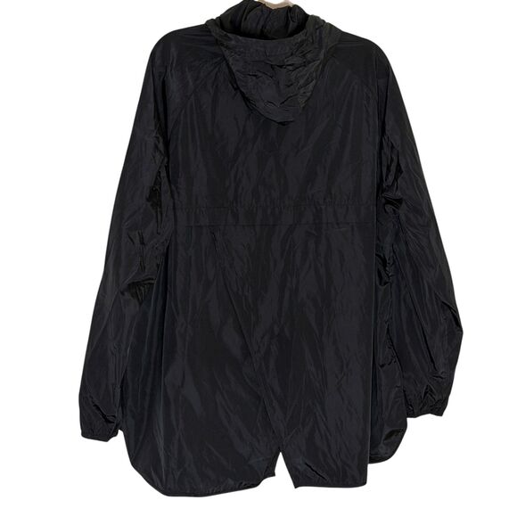 New Balance Womens Windbreaker Hooded Zip Front Black Pink 3X bv - Picture 4 of 8